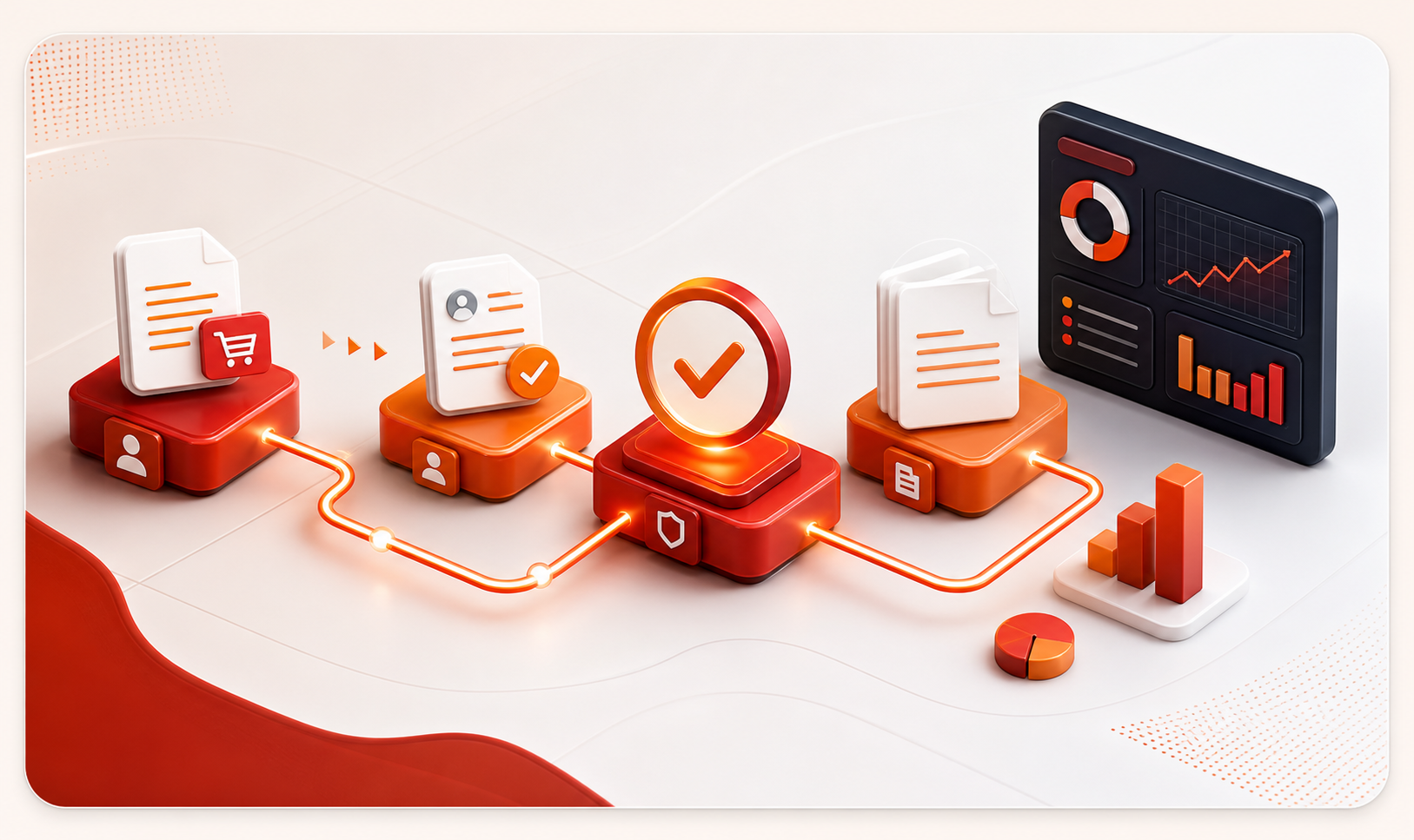 Three dimensional procurement approval workflow and reporting visual