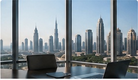 Dubai corporate office view representing the company's UAE location